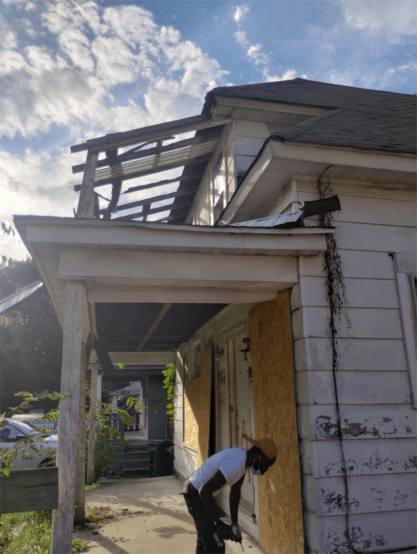 Exterior rehab and repair scene connected to One Level apprenticeship training